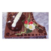 Chocolate grand piano business card template