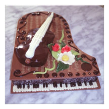 Chocolate grand piano art photo