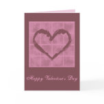 Chocolate Grunge Heart Valentine's Day Card