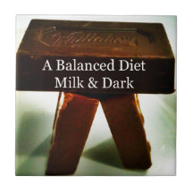Chocolate Humour - A Balanced Diet Ceramic Tiles