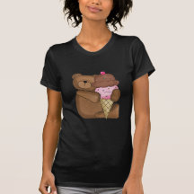 Chocolate Ice Cream Teddy Tshirts