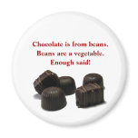 Chocolate is from Beans Fridge Magnets