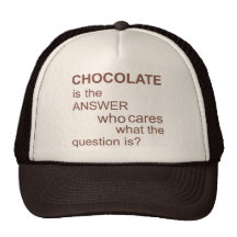 chocolate-is-the-answer mesh hats
