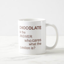 chocolate-is-the-answer mugs
