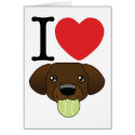 Chocolate Lab Card