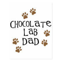 Chocolate Lab Dad Post Cards