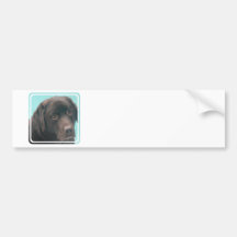 Chocolate Lab Dog Bumper Stickers
