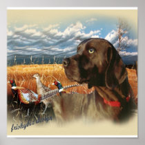 Chocolate Lab Hunts Posters
