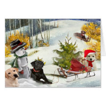 Chocolate Lab Loves Christmas Cards