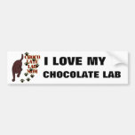 Chocolate Lab Mum Bumper Stickers
