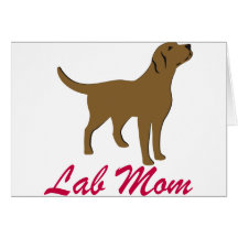 Chocolate Lab Mum Cards