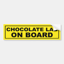 Chocolate Lab on Board Bumper Stickers