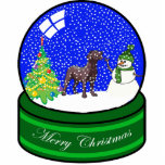 chocolate lab snow globe cut outs