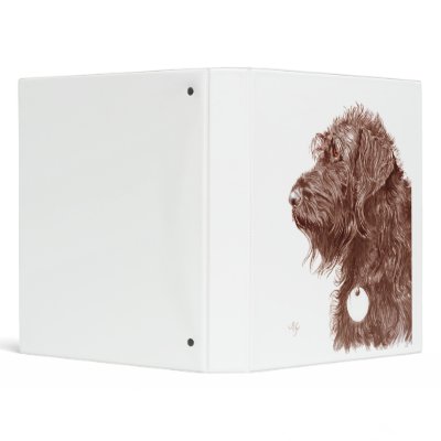 Chocolate Labradoodle Vinyl Binder by mozache