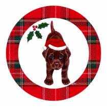 Chocolate Labrador Christmas Ornament