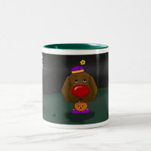 Chocolate Labrador Retreiver Halloween Coffee Mugs