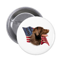 Chocolate Labrador Retriever Flag - Customised Buttons