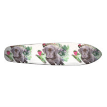 Chocolate Labrador Retriver Puppy Skateboard