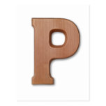 Chocolate letter P Post Cards