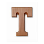 chocolate letter T Postcard
