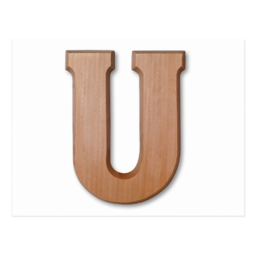 Chocolate letter U Postcard