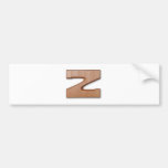 chocolate letter z bumper sticker