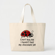 Chocolate Lover Tote Bag with Ladybug