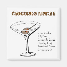 Chocolate Martini Recipe Magnet