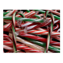 Chocolate Mint Candy Canes Postcard