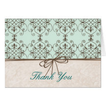 Chocolate & Mint Thank You Card