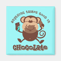 Chocolate Monkey Fridge Magnet