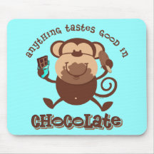 Chocolate Monkey Mouse Pads