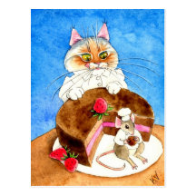 Chocolate Mouse Cake Post Cards