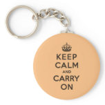Chocolate Orange Keep Calm and Carry On Keychain
