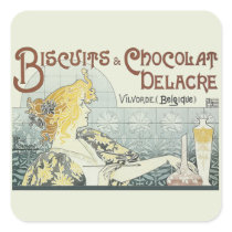 Chocolate Painting Vintage Sticker