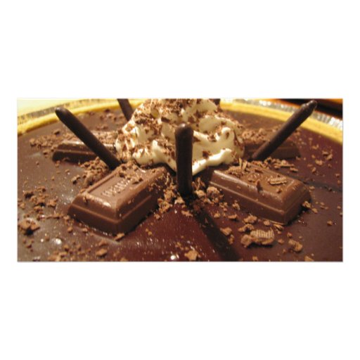 Chocolate Pocky Pie Personalized Photo Card