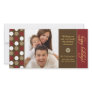 Chocolate Polkadots Holiday Photocard (red) Photo Card Template