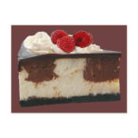 Chocolate Raspberry Cheesecake Recipe Card postcards