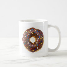 Chocolate Sprinkles Doughnut Coffee Mugs