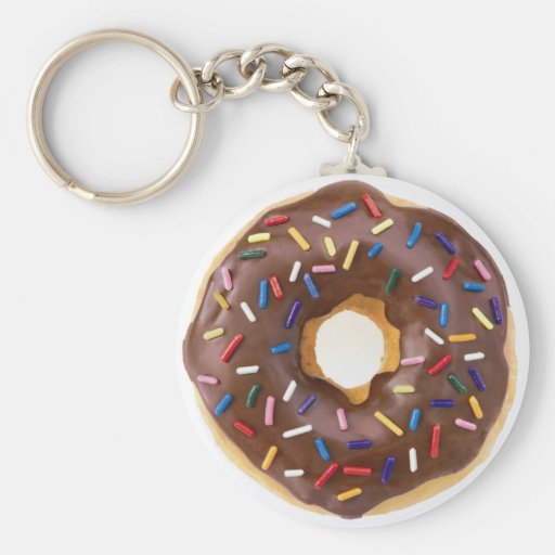 Chocolate Sprinkles Doughnut Key Chains