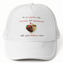 Chocolate & Strawberries Wedding Proposal Hat