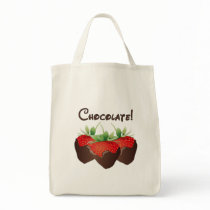 Chocolate Strawberry Canvas Bag