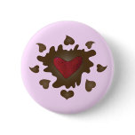 Chocolate Strawberry Heart Button