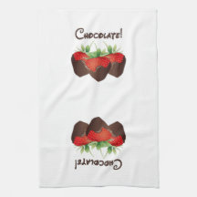 Chocolate Strawberry Kitchen Towels