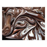 chocolate swirl small invitation