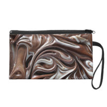 chocolate swirl wristlet bag