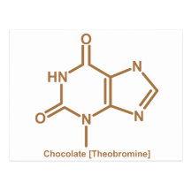 Chocolate theobromine postcard
