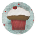 Chocolate vanilla cupcake stickers
