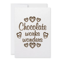 Chocolate Works Wonders Custom Invitation