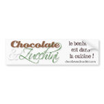 Chocolate & Zucchini Bumper Sticker bumper stickers